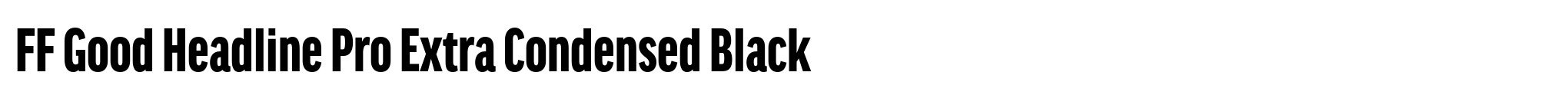 FF Good Headline Pro Extra Condensed Black image